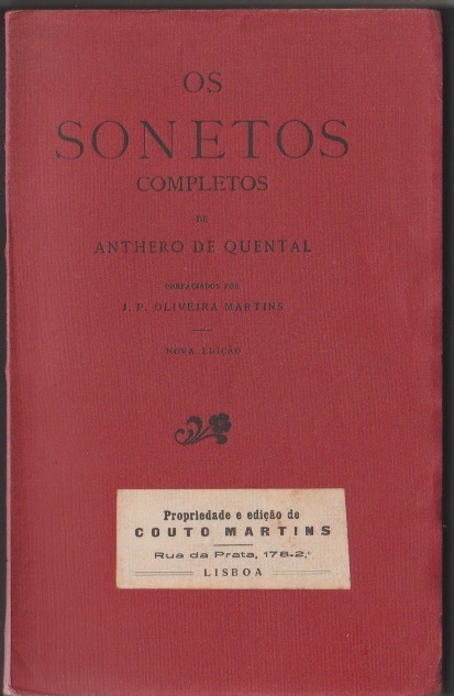 OS SONETOS COMPLETOS DE ANTHERO DE QUENTAL